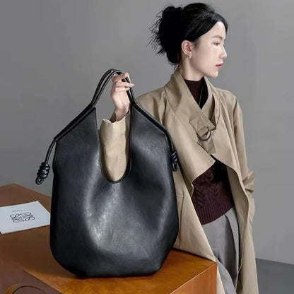 2024 New Niche Minimalist Tote Advanced Spring Summer Large-capacity Commuter Single Shoulder Underarm Fashion Trend Soft Bag