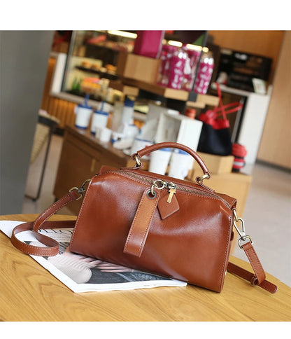 Burminsa Cowhide Genuine Leather Pillow Small Shoulder Crossbody Bags For Women 2024 Trend Designer Wide Strap Ladies Handbags