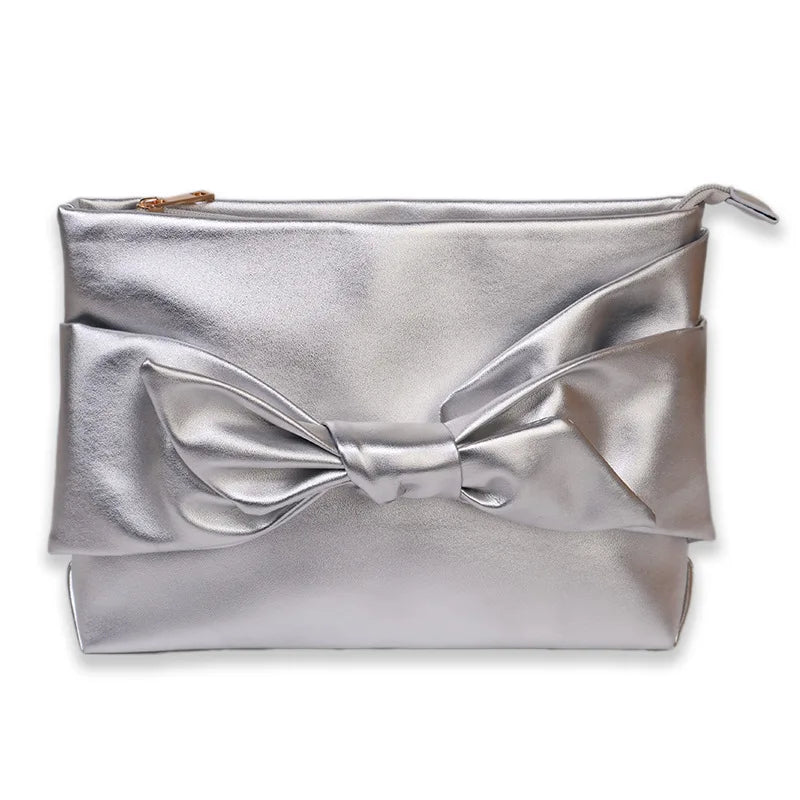 Classic Bow-decorated Clutch Bag Underarm Bag Simple Commuting Large-capacity Female Grace Evening Bag Exquisite Lipstick Purse